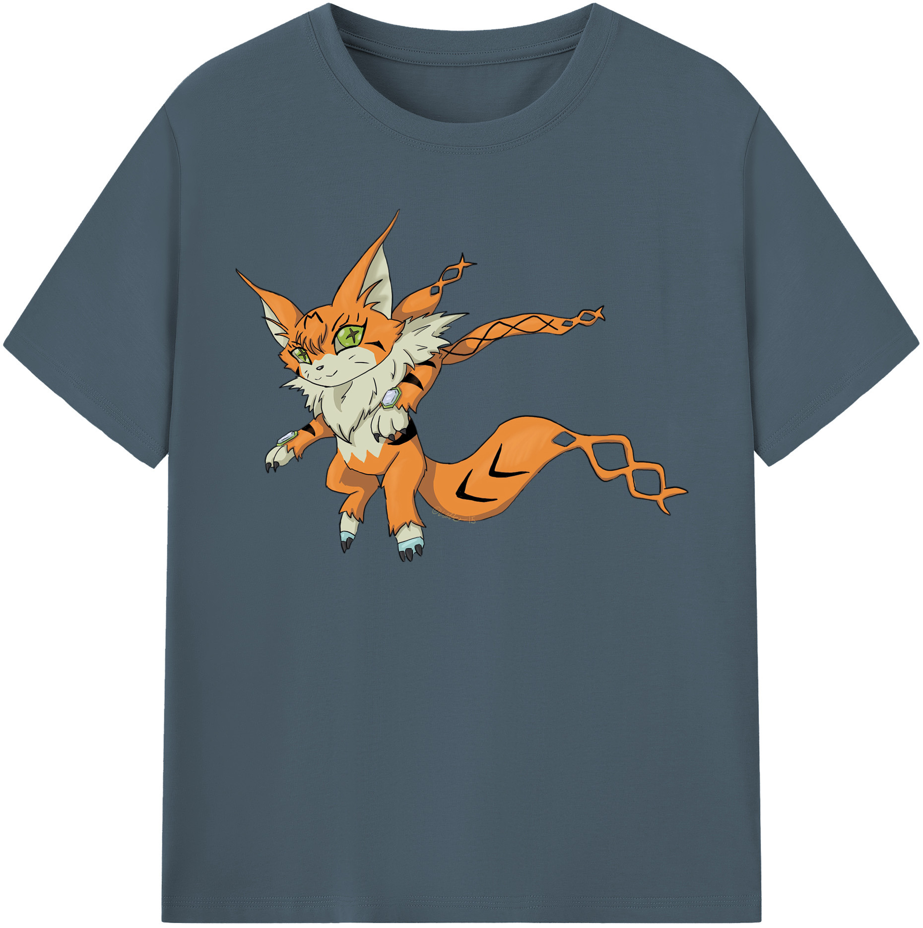（画像用） Digimon デジタルモンスター/デジモン 綿100％半袖Tシャツ（フロントプリント）